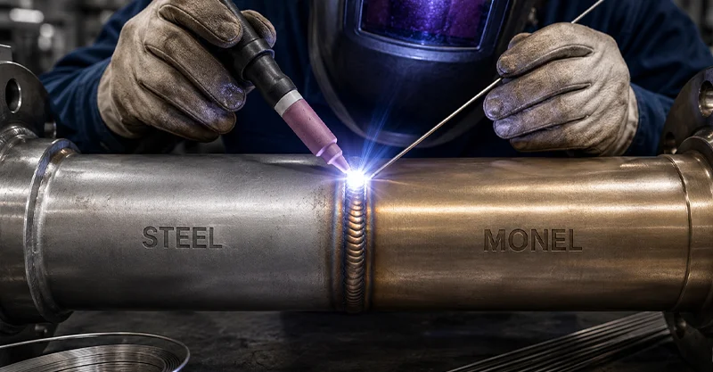 Welding Monel to steel with nickel based filler wire, procedure guide by Fusion Wire